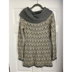 Inc International Concepts Womens Small Sweater Dress Metallic Sheath